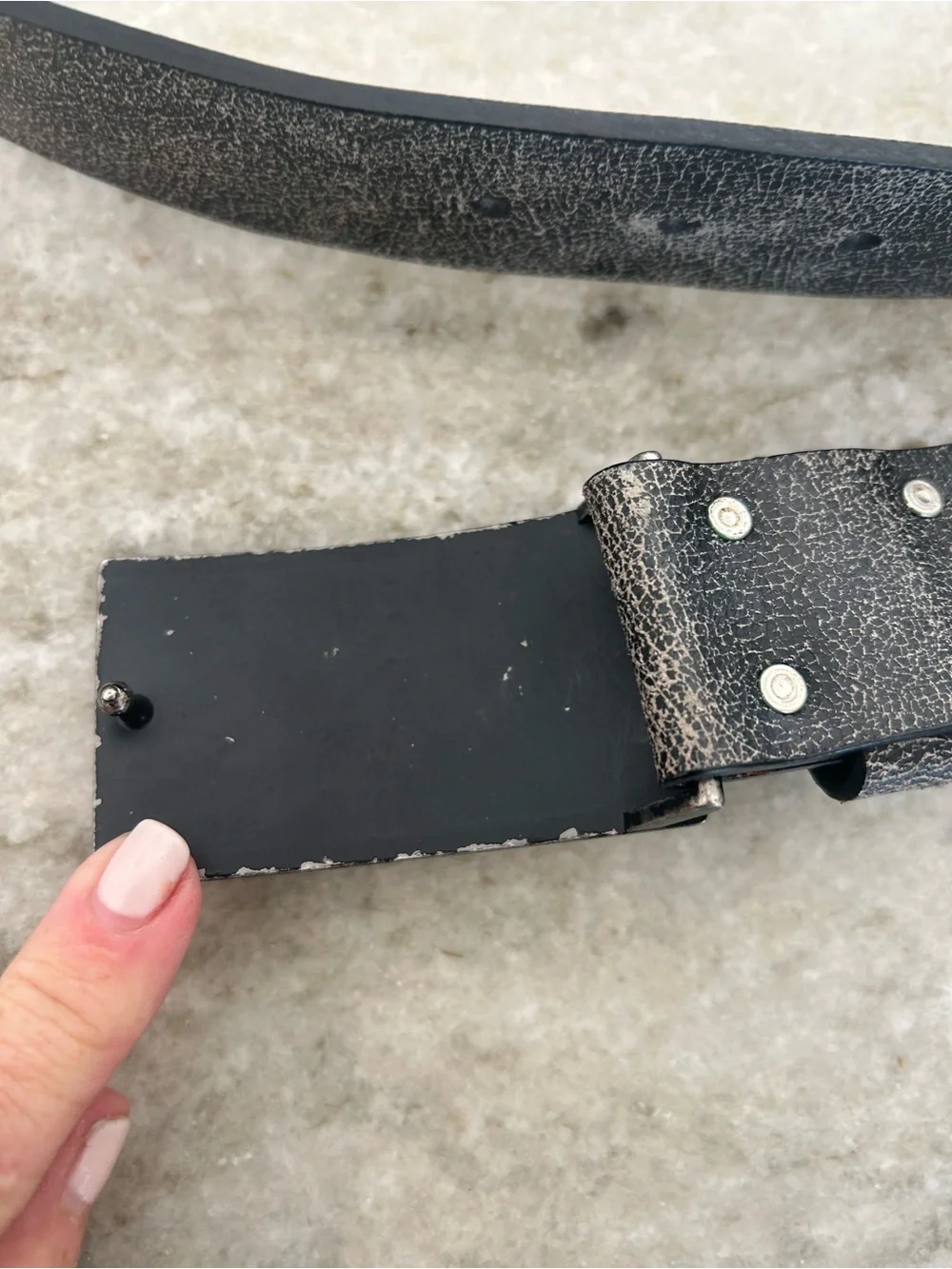 Calvin klein jeans Men's Black Studded Belt - Classic Rock Style size 36